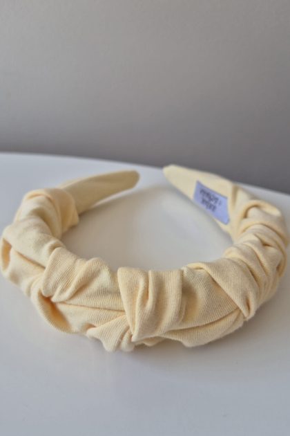 Opaska Marszczona w kolorze bananowym