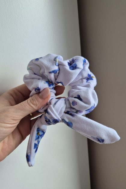 Frotka bawełniana z kokardką niezapominajki