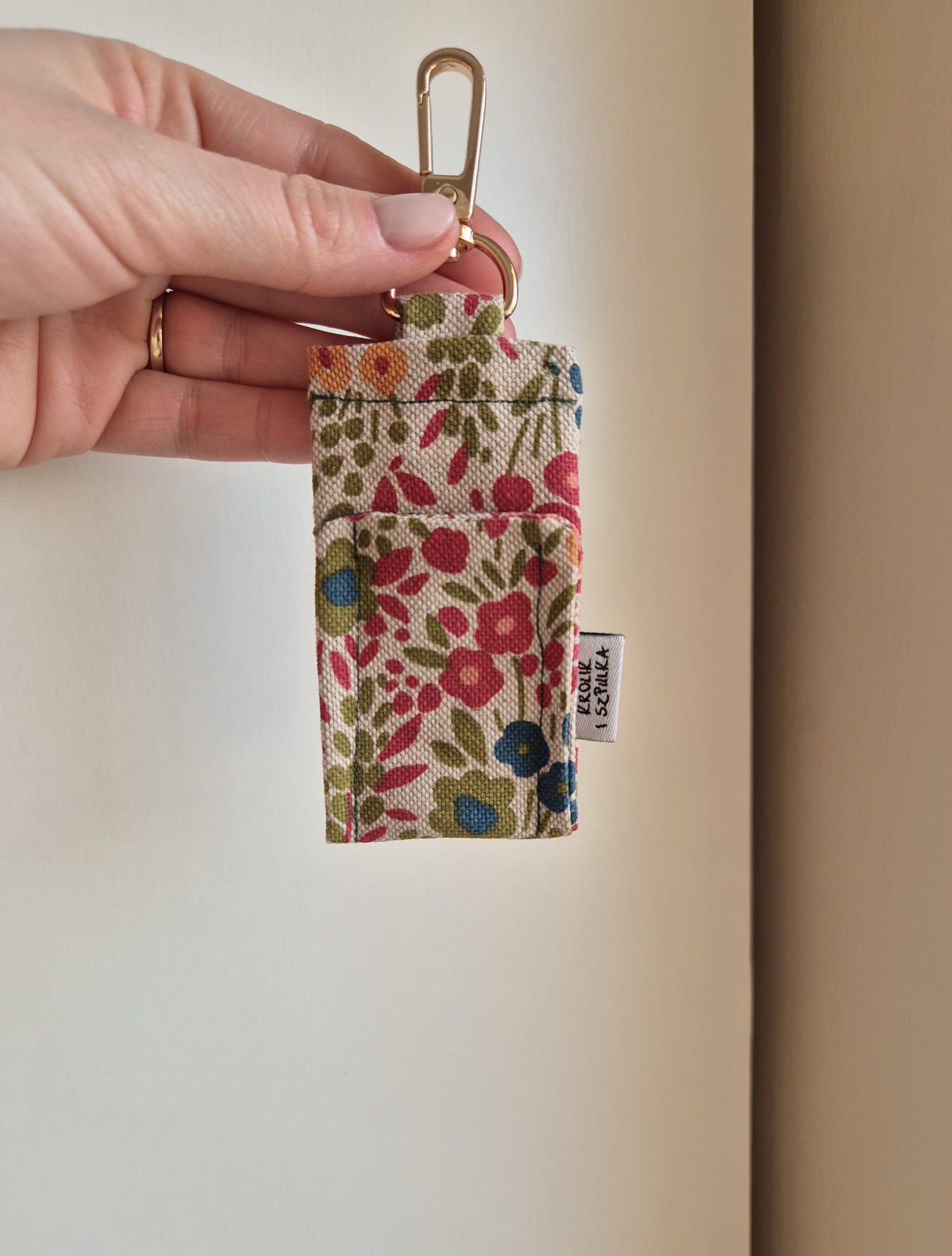 Etui/breloczek na pomadkę - Malowane Kwiaty