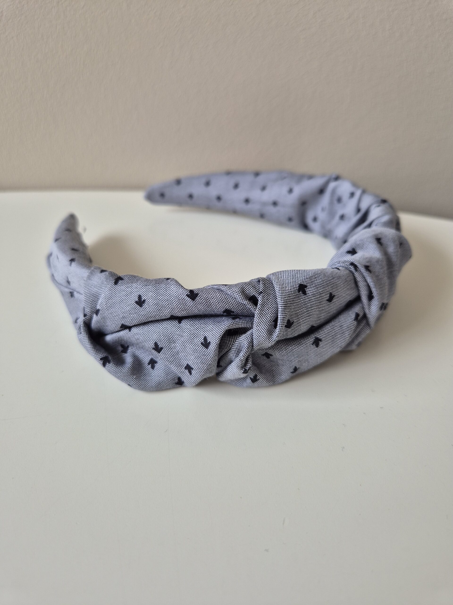 opaska marszczona elegancka szara